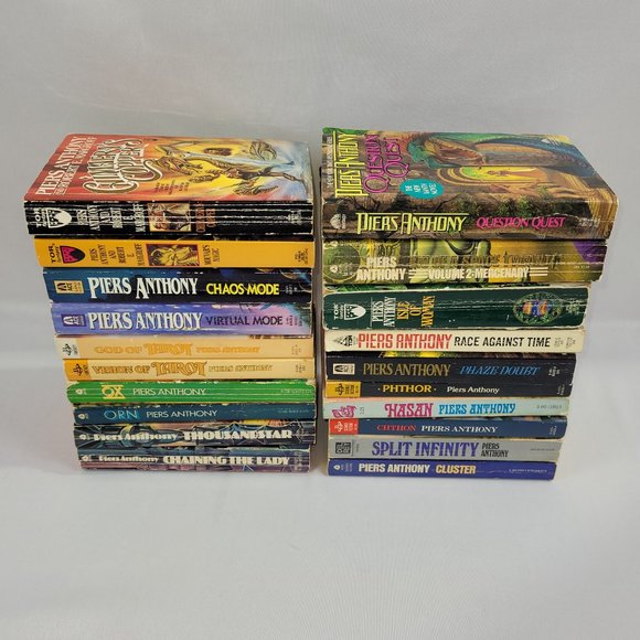 Piers Anthony 20 Book Vintage Paperback Softcover Novel Lot Fantasy Sc-Fi - Picture 1 of 2